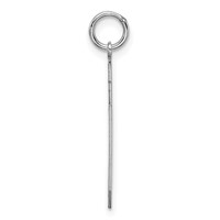 Sterling Silver Rhodium-plated Satin Number 70 Charm view 2