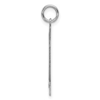 Sterling Silver Rhodium-plated Satin Number 72 Charm view 2