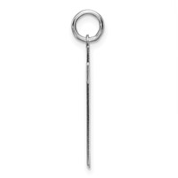 Sterling Silver Rhodium-plated Satin Number 87 Charm view 2