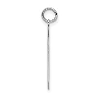 Sterling Silver Rhodium-plated Satin Number 90 Charm view 2