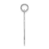 Sterling Silver Rhodium-plated Satin Number 92 Charm view 2