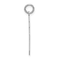 Sterling Silver Rhodium-plated Satin Number 95 Charm view 2