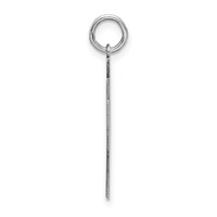 Sterling Silver Rhodium-plated Satin Number 97 Charm view 2