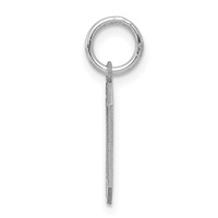 Sterling Silver Rhodium-plated Satin Number 0 Charm view 2
