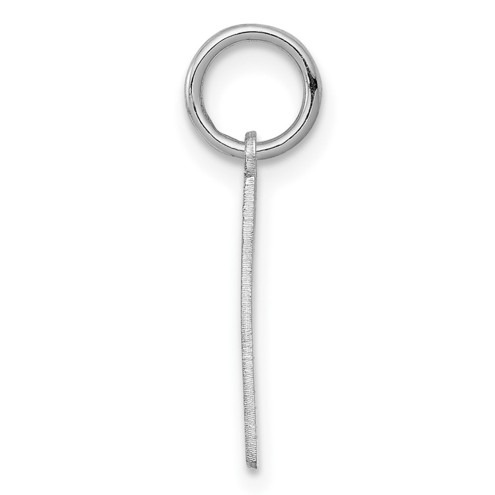 Sterling Silver/Rhodium-plated Satin Number 1 Charm (QPS01)