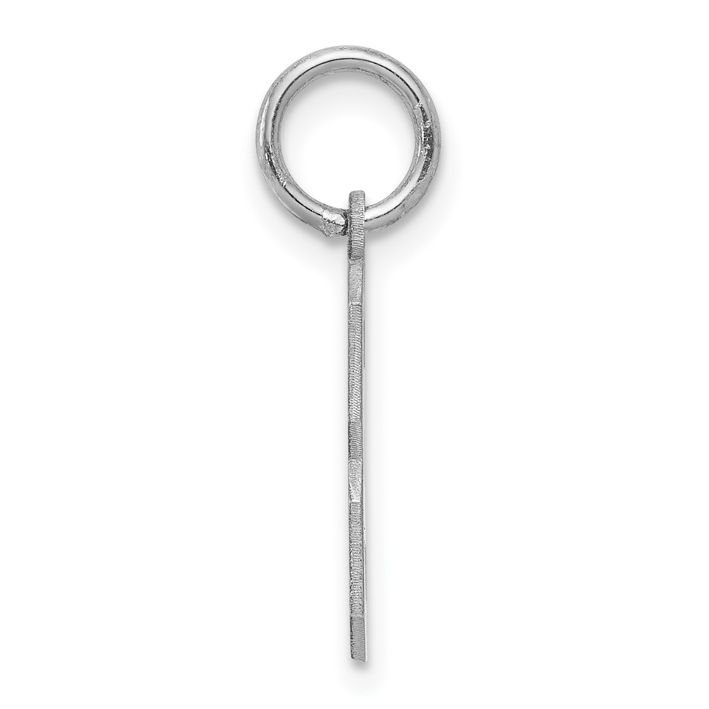 Sterling Silver/Rhodium-plated Satin Number 3 Charm (QPS03)
