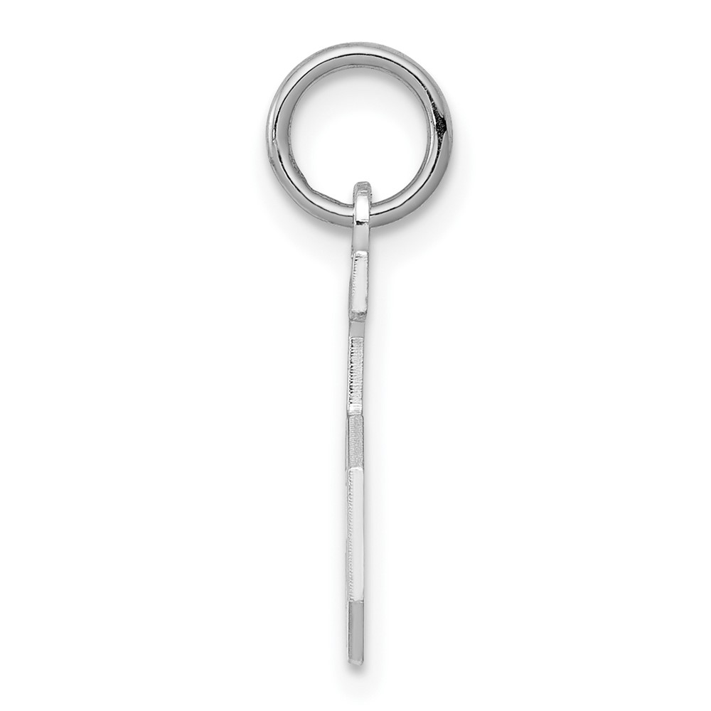 Sterling Silver/Rhodium-plated Satin Number 5 Charm (QPS05)