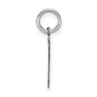 Sterling Silver Rhodium-plated Satin Number 7 Charm view 2
