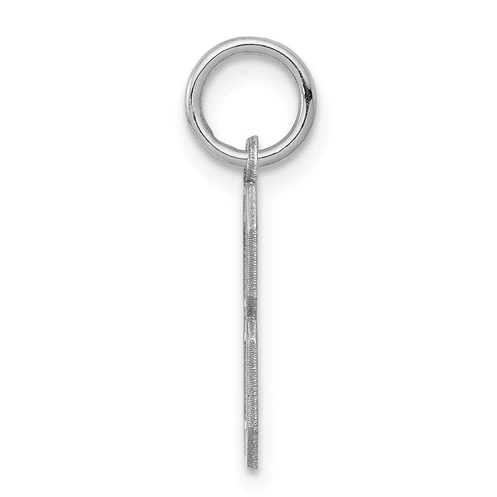 Sterling Silver/Rhodium-plated Satin Number 8 Charm (QPS08)
