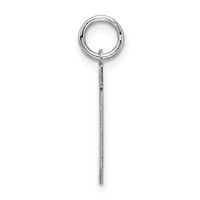 Sterling Silver Rhodium-plated Satin Number 10 Charm view 2