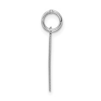 Sterling Silver Rhodium-plated Satin Number 11 Charm view 2