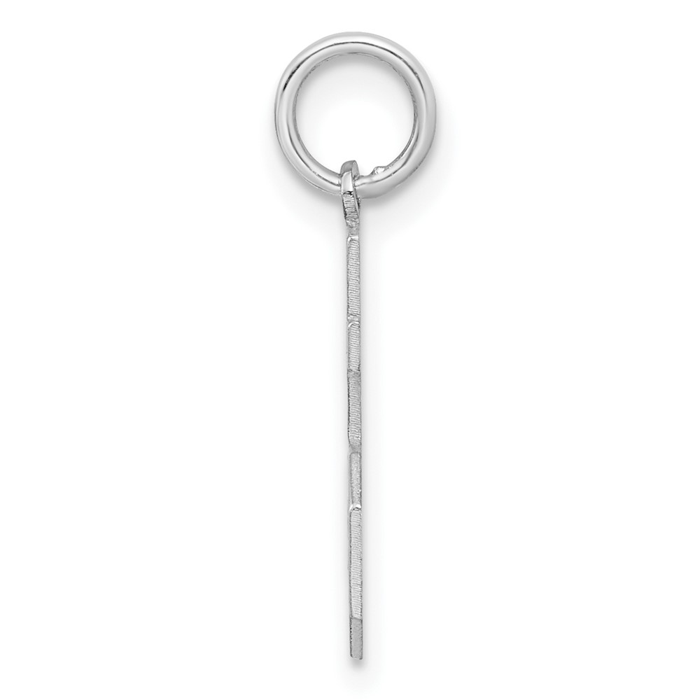 Sterling Silver/Rhodium-plated Satin Number 15 Charm (QPS15)