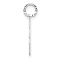 Sterling Silver Rhodium-plated Satin Number 16 Charm view 2
