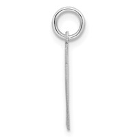 Sterling Silver Rhodium-plated Satin Number 17 Charm view 2