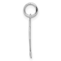 Sterling Silver Rhodium-plated Satin Number 22 Charm view 2