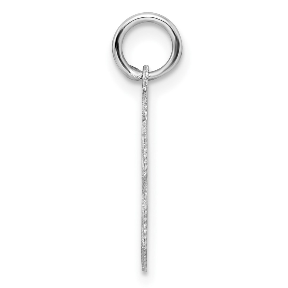 Sterling Silver/Rhodium-plated Satin Number 23 Charm (QPS23)