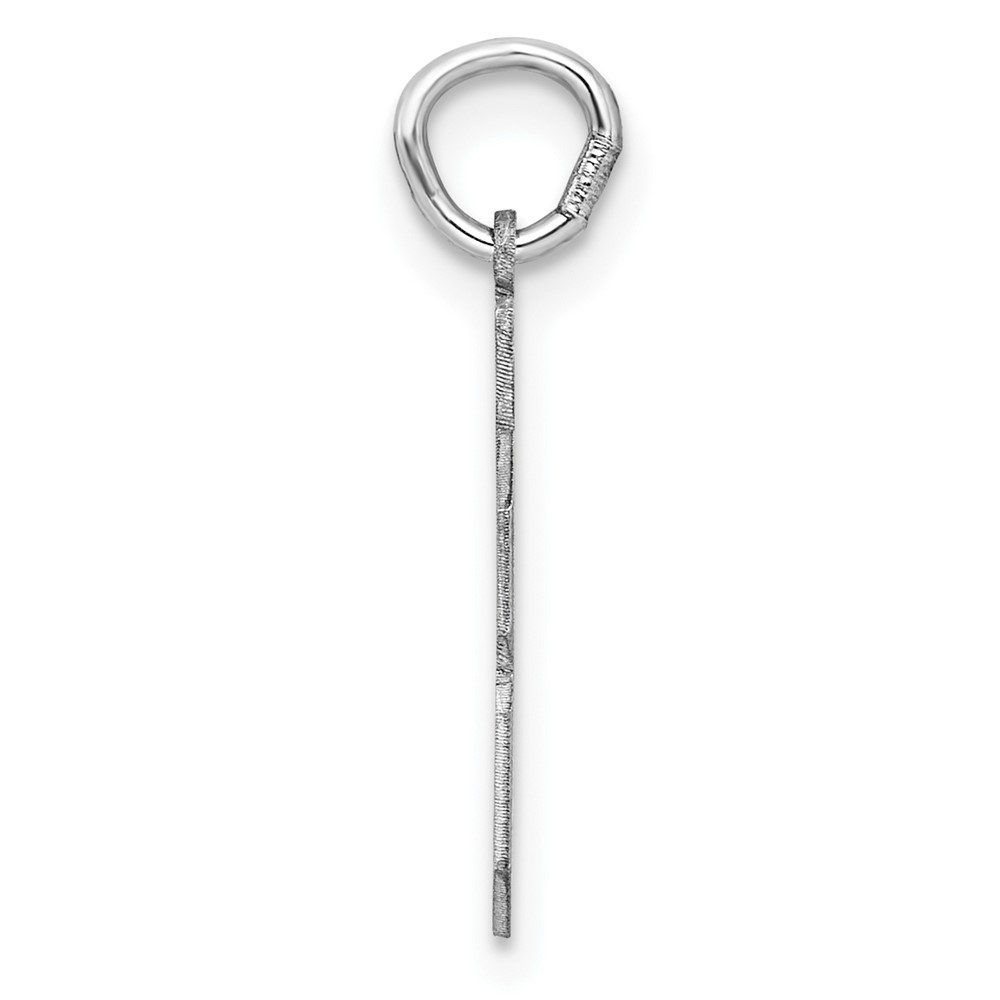 Sterling Silver/Rhodium-plated Satin Number 28 Charm (QPS28)