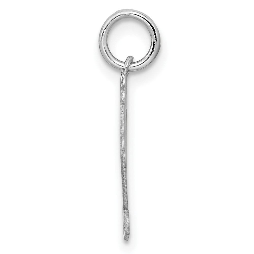 Sterling Silver/Rhodium-plated Satin Number 32 Charm (QPS32)