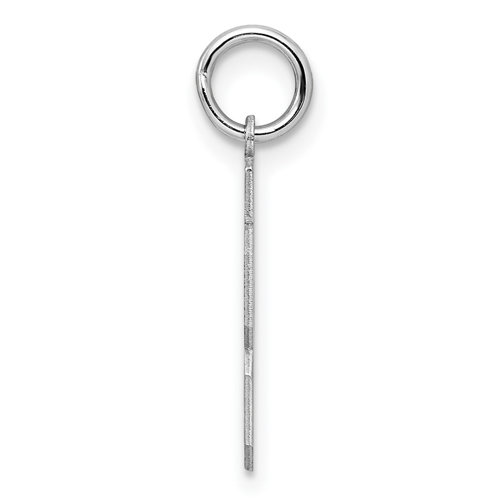 Sterling Silver/Rhodium-plated Satin Number 33 Charm (QPS33)