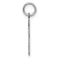 Sterling Silver Rhodium-plated Satin Number 36 Charm view 2