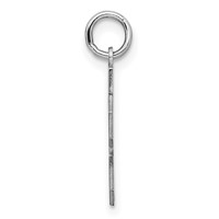 Sterling Silver Rhodium-plated Satin Number 38 Charm view 2