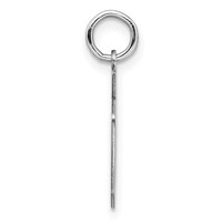 Sterling Silver Rhodium-plated Satin Number 40 Charm view 2
