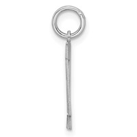 Sterling Silver Rhodium-plated Satin Number 44 Charm view 2