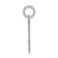 Sterling Silver Rhodium-plated Satin Number 45 Charm view 2