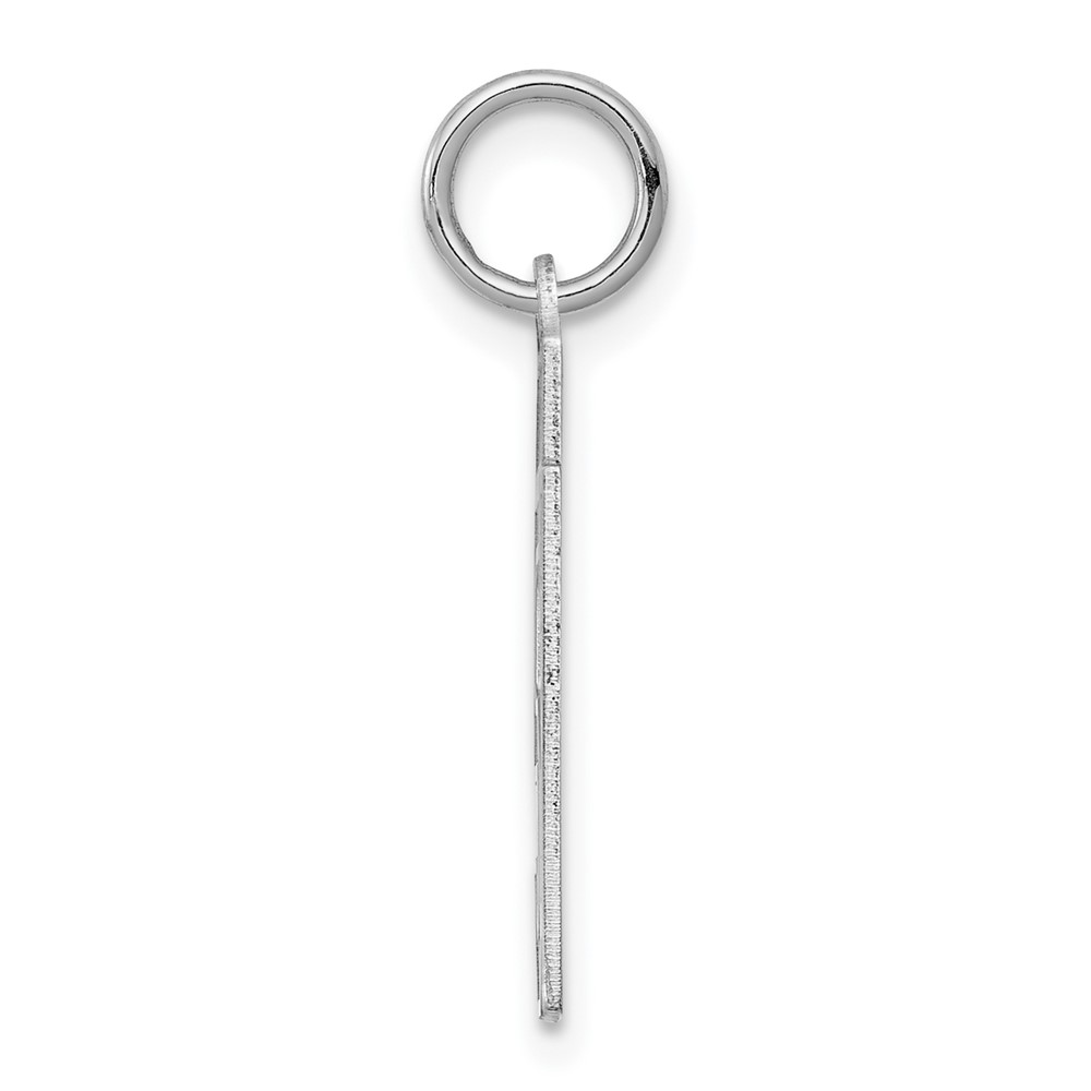 Sterling Silver/Rhodium-plated Satin Number 51 Charm (QPS51)