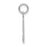 Sterling Silver Rhodium-plated Satin Number 54 Charm view 2