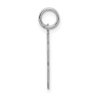 Sterling Silver Rhodium-plated Satin Number 58 Charm view 2
