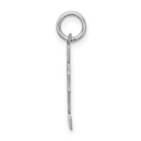 Sterling Silver Rhodium-plated Satin Number 62 Charm view 2
