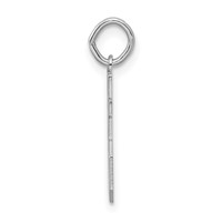 Sterling Silver Rhodium-plated Satin Number 65 Charm view 2