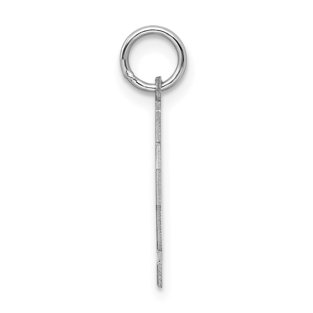 Sterling Silver/Rhodium-plated Satin Number 72 Charm (QPS72)