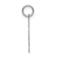 Sterling Silver Rhodium-plated Satin Number 72 Charm view 2