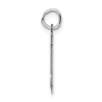 Sterling Silver Rhodium-plated Satin Number 74 Charm view 2