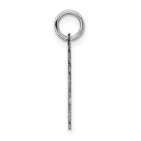 Sterling Silver Rhodium-plated Satin Number 83 Charm view 2