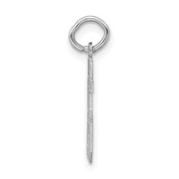 Sterling Silver Rhodium-plated Satin Number 85 Charm view 2
