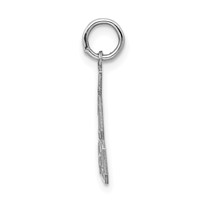 Sterling Silver Rhodium-plated Satin Number 93 Charm view 2
