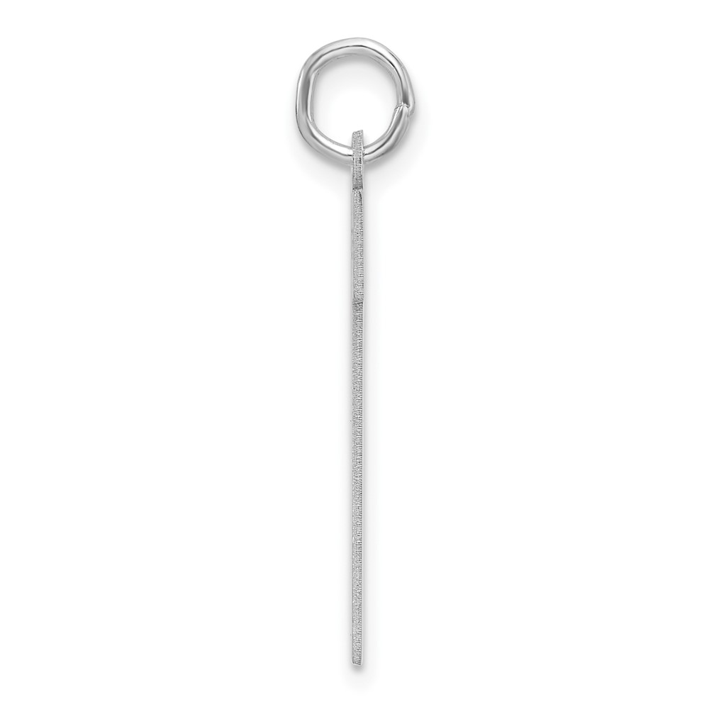 Sterling Silver/Rhodium-plated Polished Number 1 Charm (QPXL01)