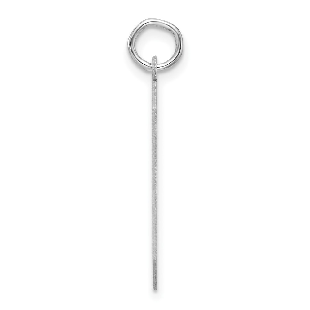 Sterling Silver/Rhodium-plated Polished Number 6 Charm (QPXL06)