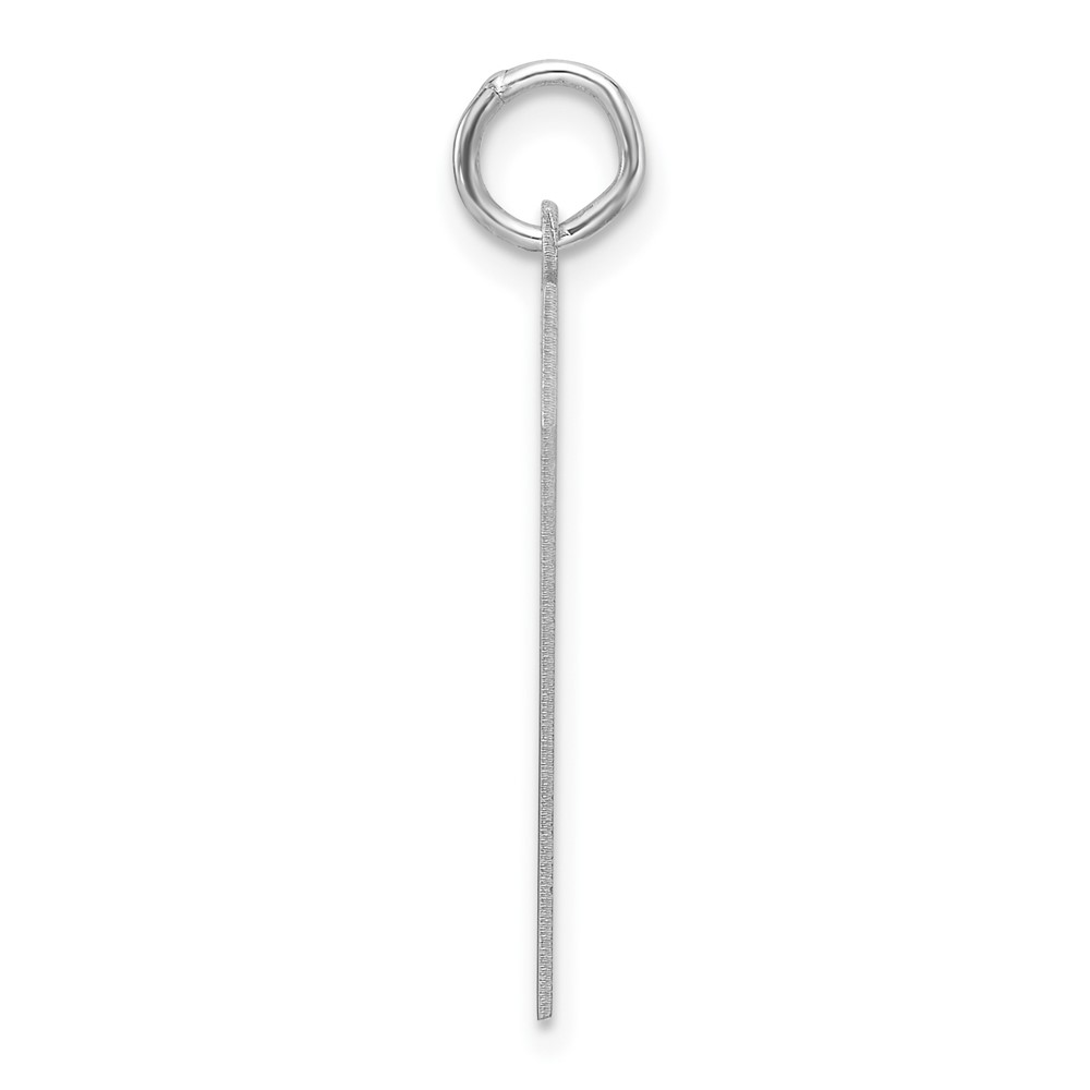 Sterling Silver/Rhodium-plated Polished Number 7 Charm (QPXL07)