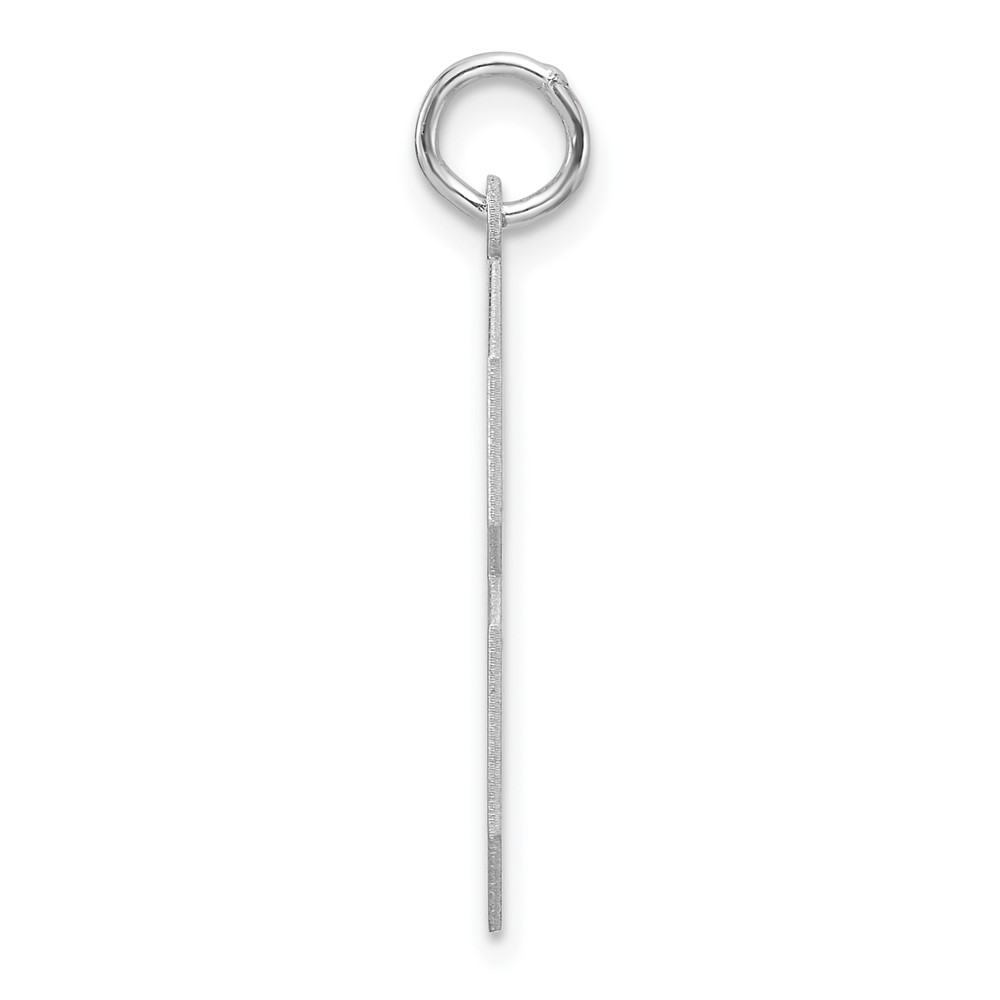 Sterling Silver/Rhodium-plated Polished Number 8 Charm (QPXL08)