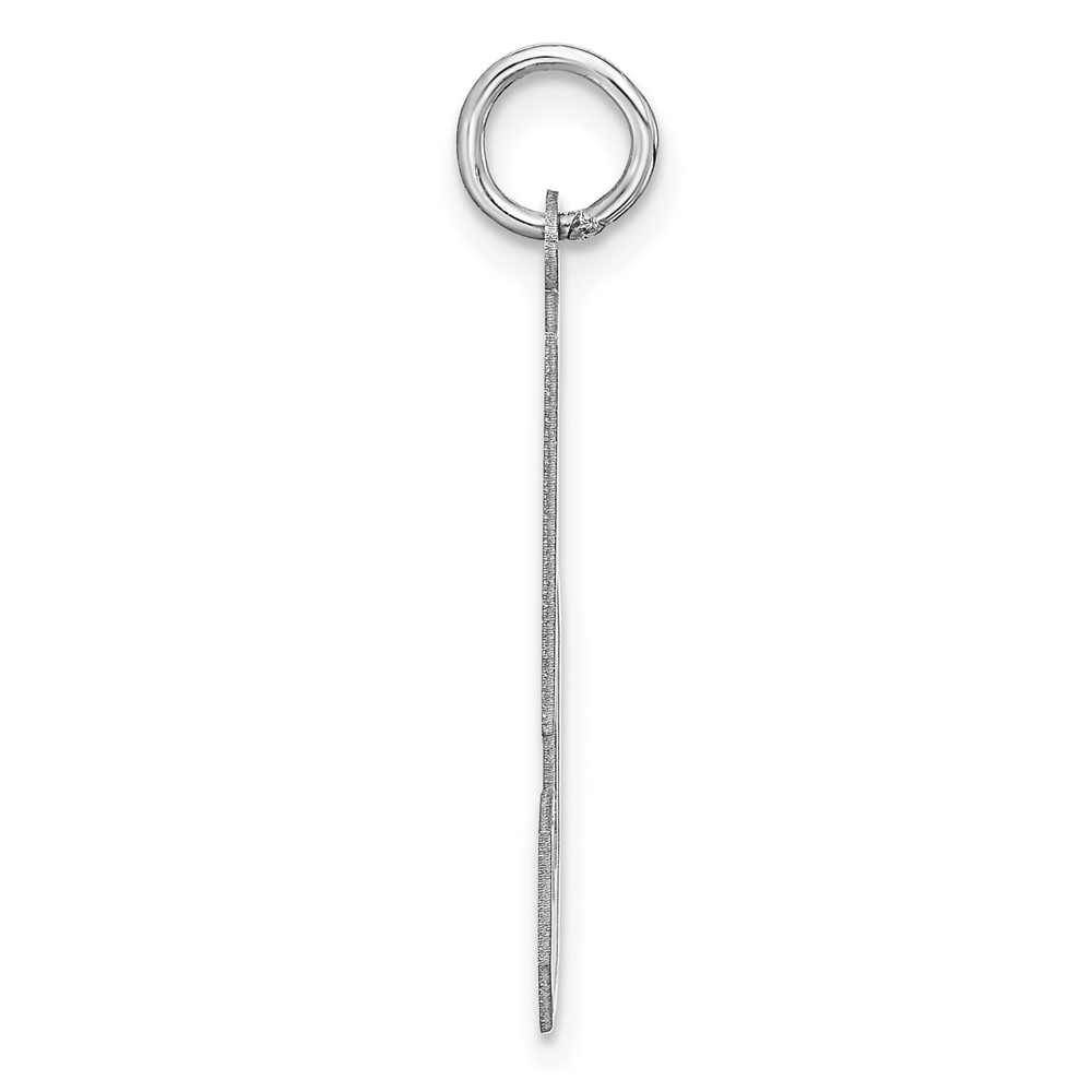 Sterling Silver/Rhodium-plated Satin Number 5 Charm (QPXP05)