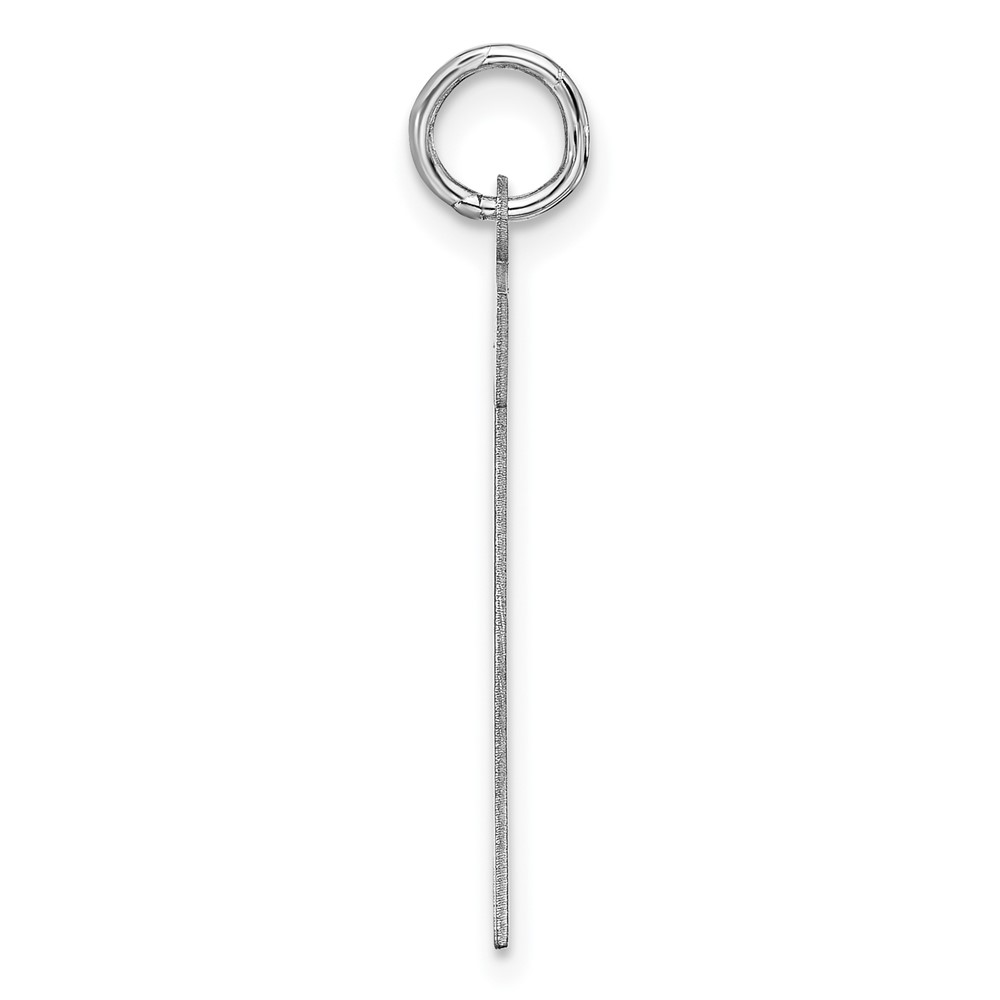 Sterling Silver/Rhodium-plated Satin Number 7 Charm (QPXP07)