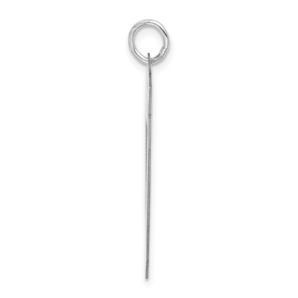 Sterling Silver/Rhodium-plated Satin Number 07 Charm (QPXP07T)