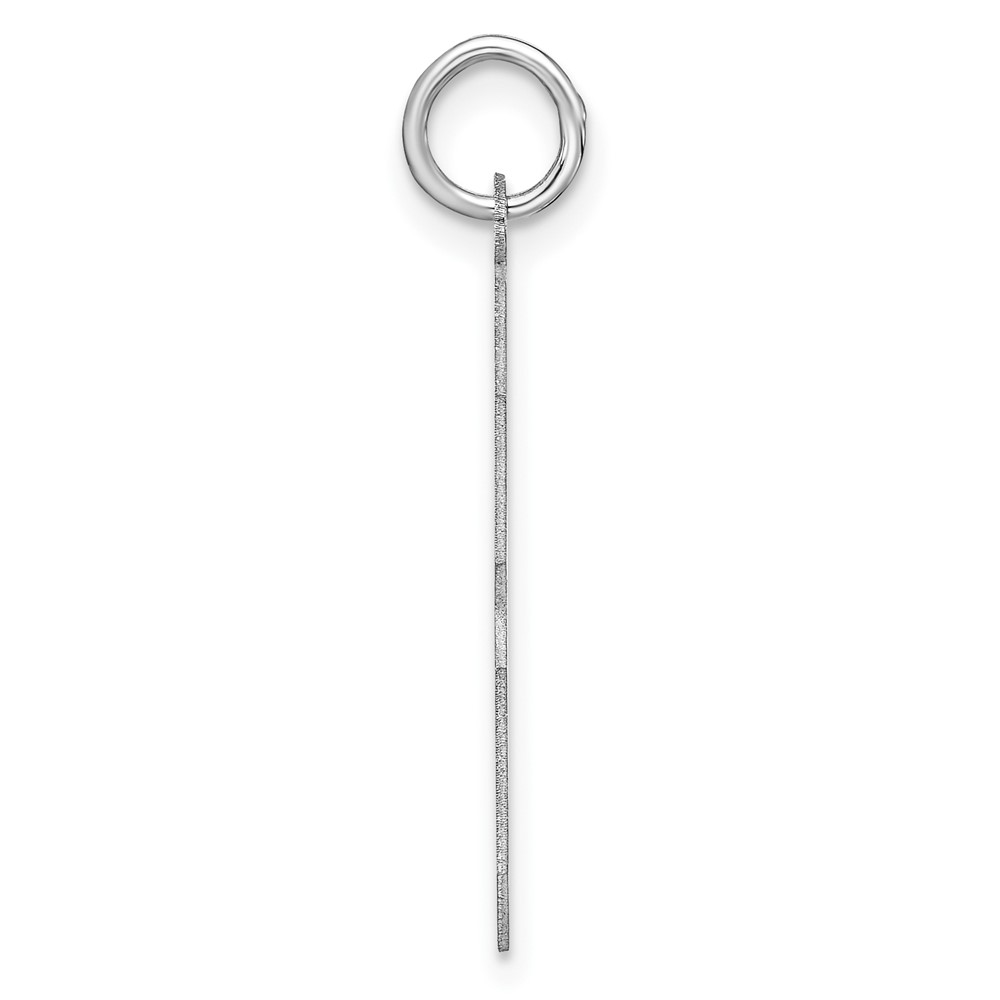 Sterling Silver/Rhodium-plated Satin Number 8 Charm (QPXP08)