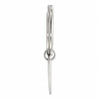 Sterling Silver Rhodium-plated Heart Key Ring view 2