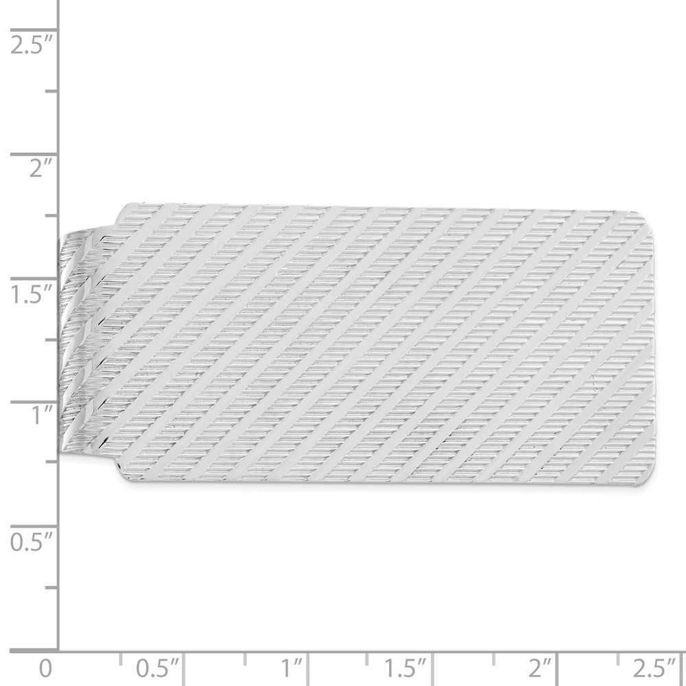 Sterling Silver Rhodium-plated Money Clip (QQ127)