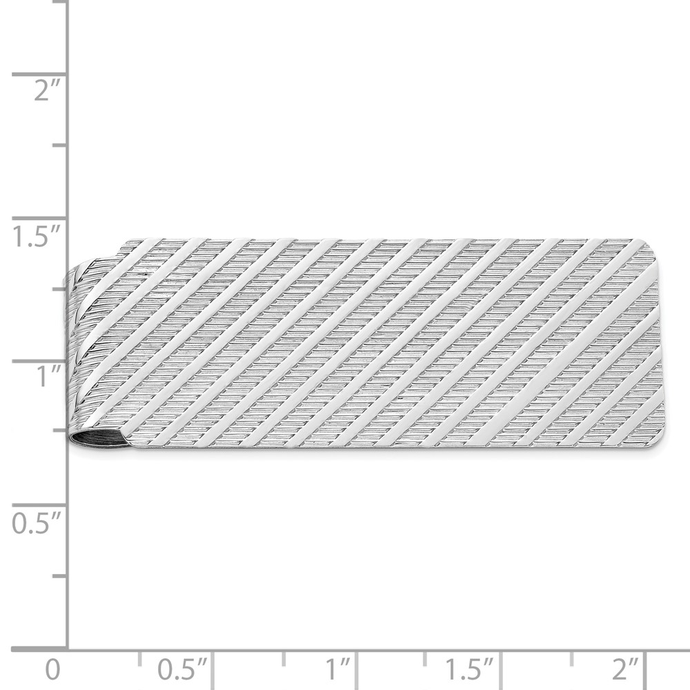 Sterling Silver Rhodium-plated Money Clip (QQ130)